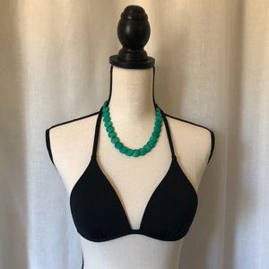NWOT Frankie's Bikinis Black String Bikini Top